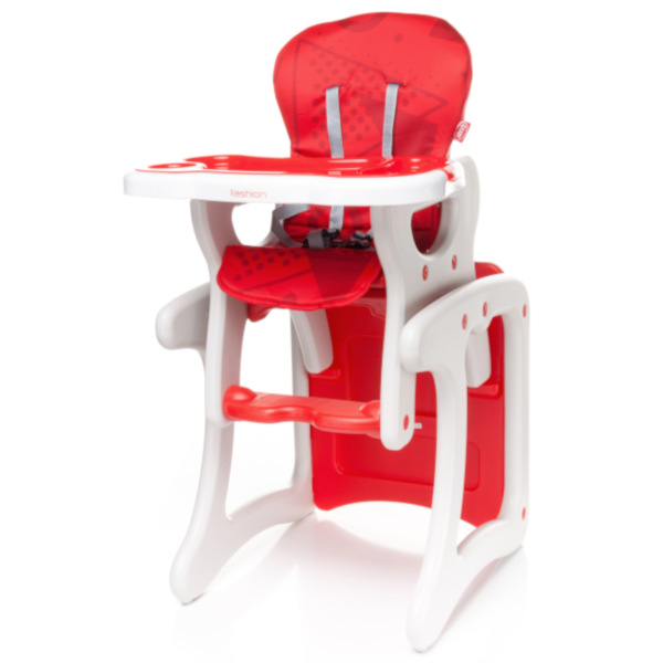 Jídelní židlička 4baby fashion červená