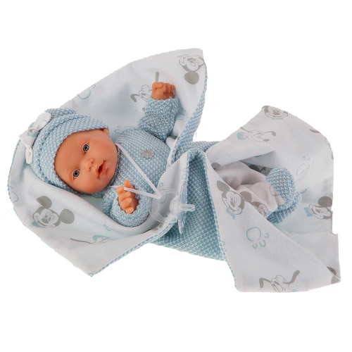 Panenka Antonio Juan realistické miminko KIKA KIKO MICKEY modrá 27 cm