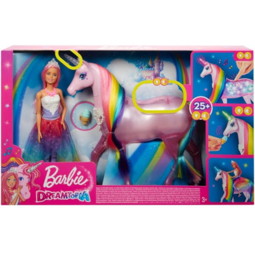 Mattel Barbie Dreamtopia kouzelný jednorožec a panenka